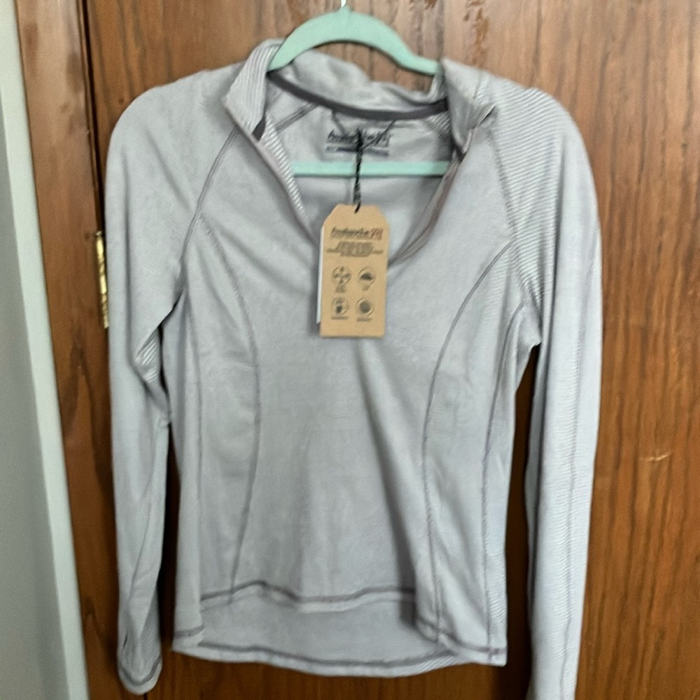 Avalanche Gray Raglan Polo Fitted Tee